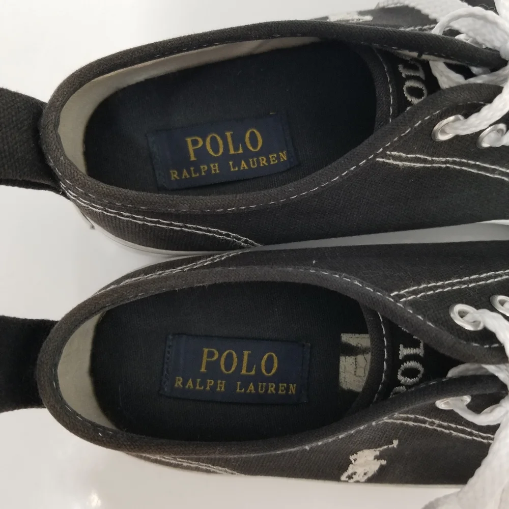 Polo Ralph Lauren CARLIN Low Top Sneaker Child 3 Black/white